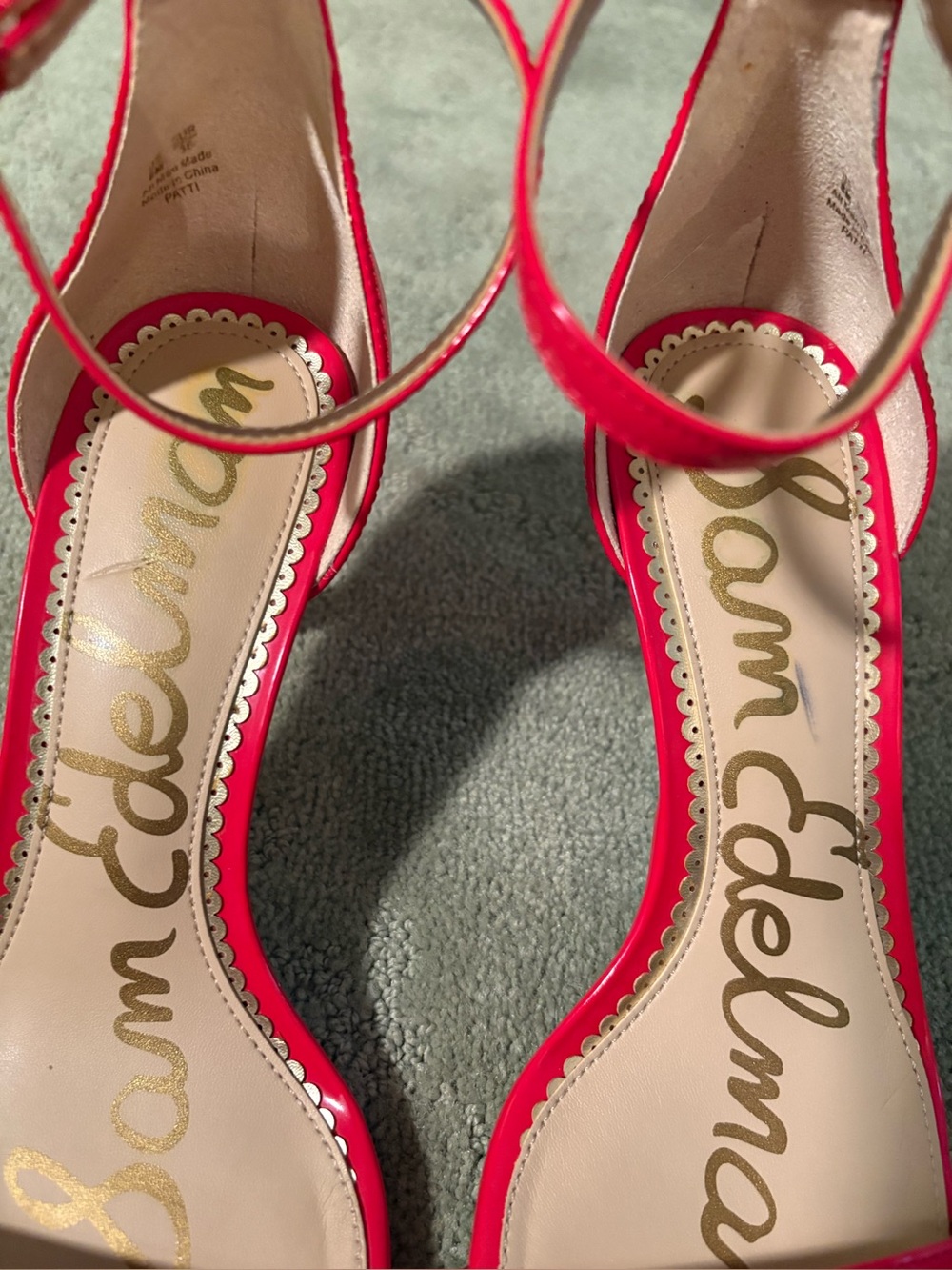 Sam Edelman Women's Red Ankle-Strap Sandals - Picture 6 of 8